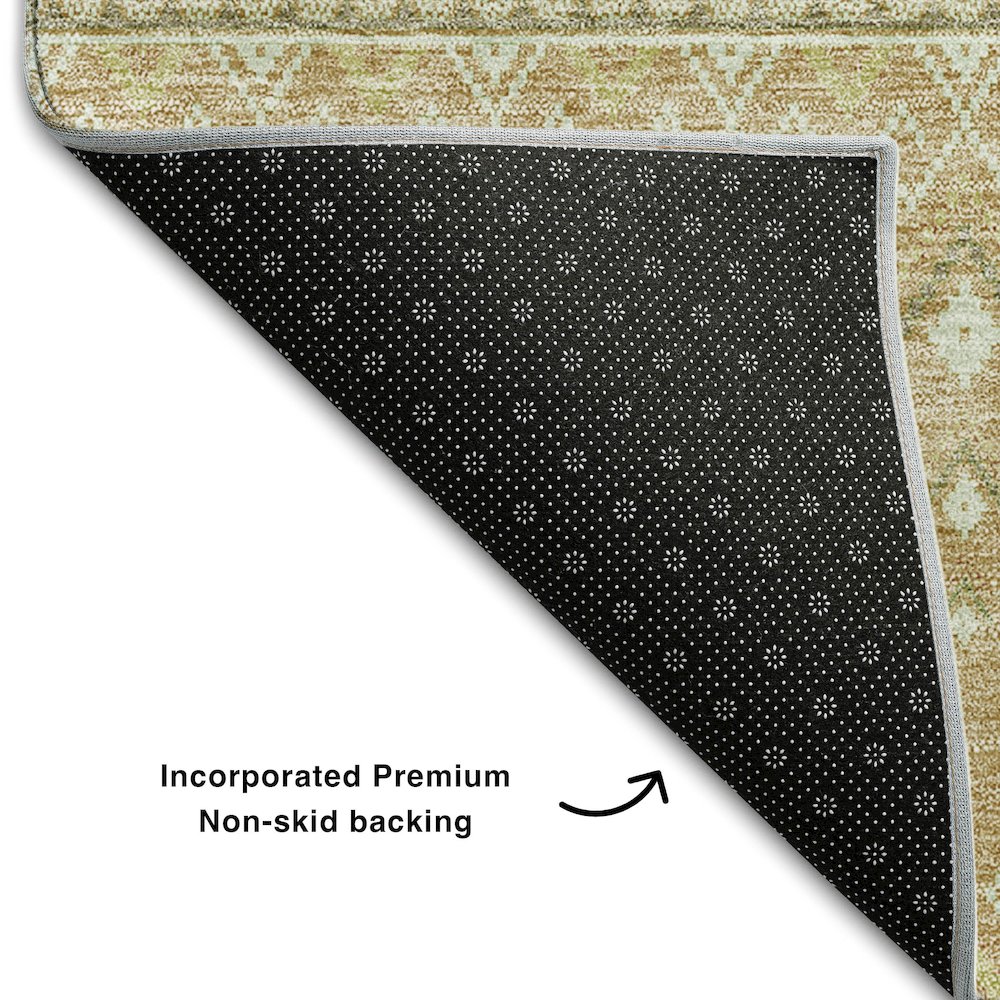 Premium Machine Washable Mayfield AMF709 Copper 8' x 10' Rug. Picture 2