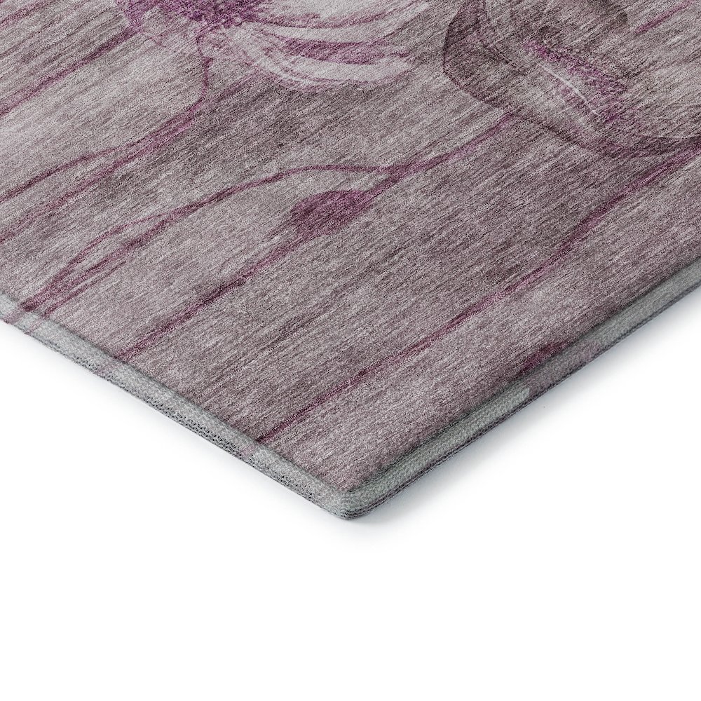 Premium Machine Washable Mayfield AMF712 Plum 8' x 10' Rug. Picture 3