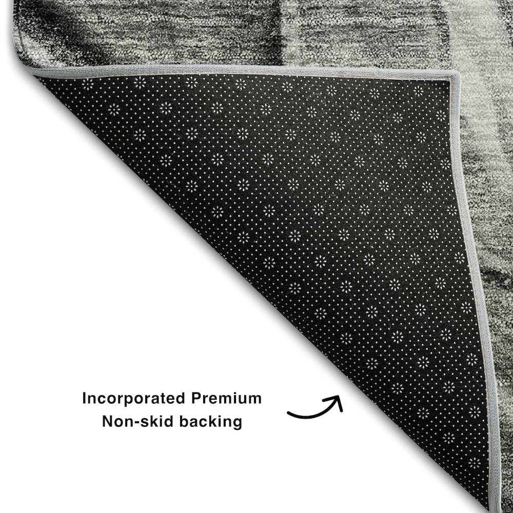 Premium Machine Washable Mayfield AMF720 Gray 8' x 10' Rug. Picture 2