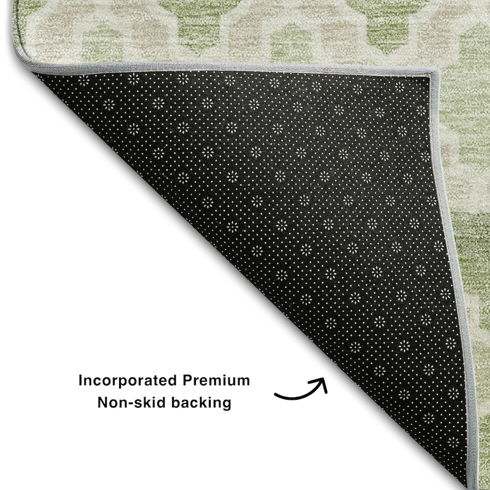 Premium Machine Washable Mayfield AMF726 Aloe 8' x 10' Rug. Picture 2