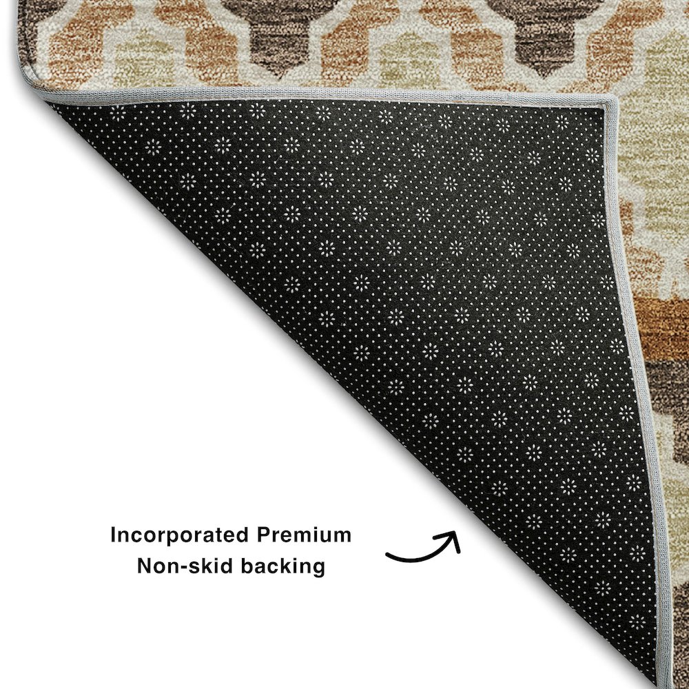 Premium Machine Washable Mayfield AMF726 Chocolate 8' x 10' Rug. Picture 2