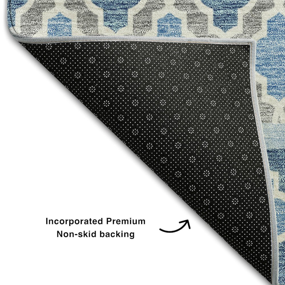 Premium Machine Washable Mayfield AMF726 Sky 8' x 10' Rug. Picture 2