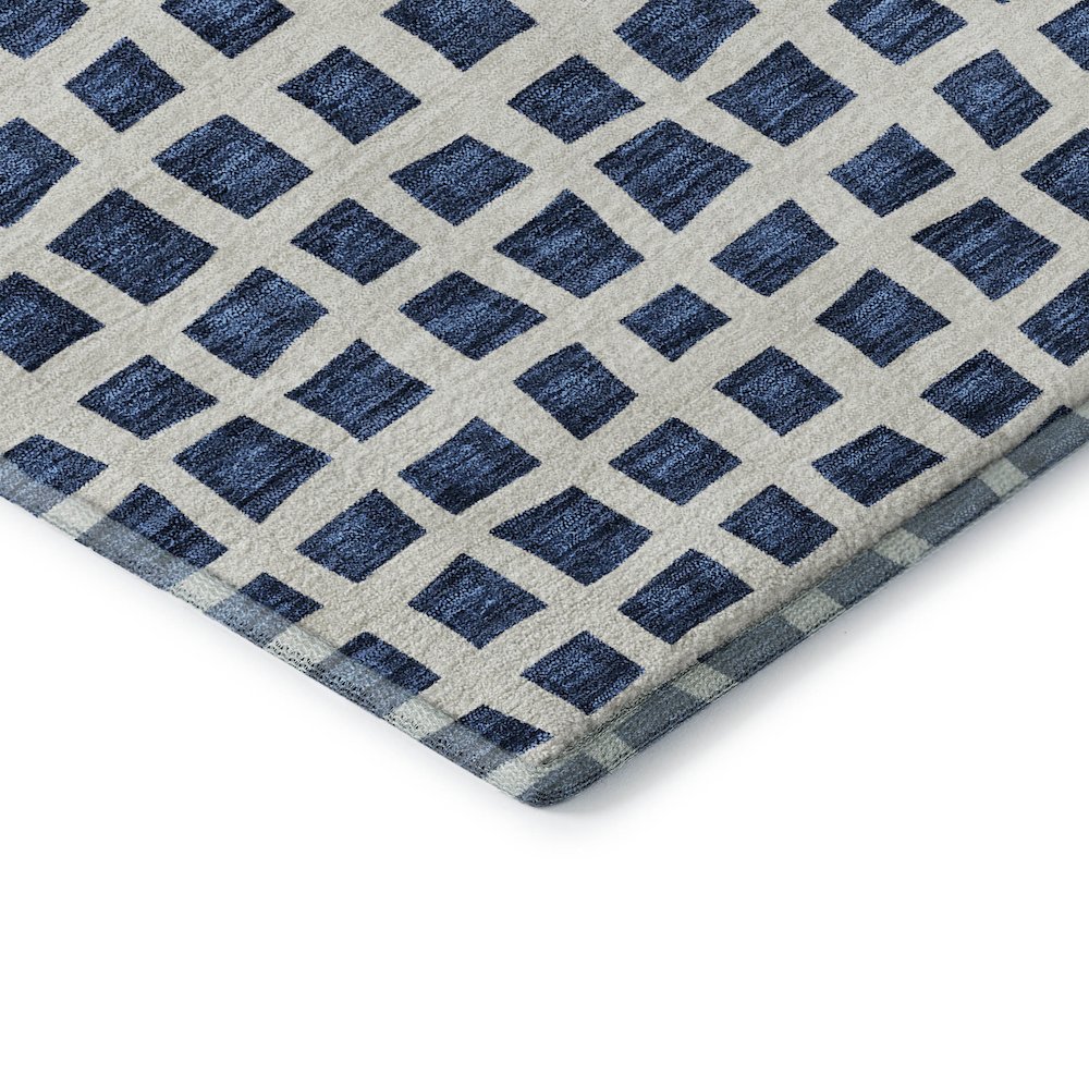 Premium Machine Washable Mayfield AMF727 Navy 8' x 10' Rug. Picture 3