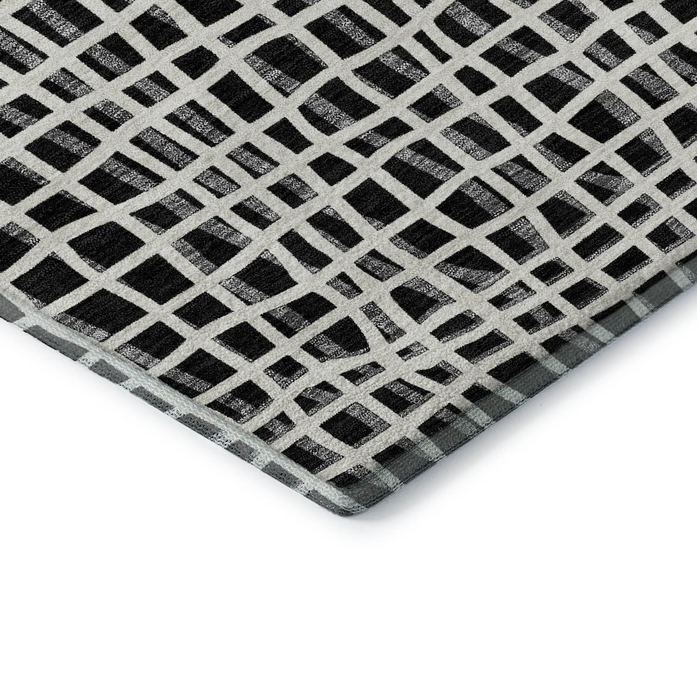 Premium Machine Washable Mayfield AMF729 Black 8' x 10' Rug. Picture 3