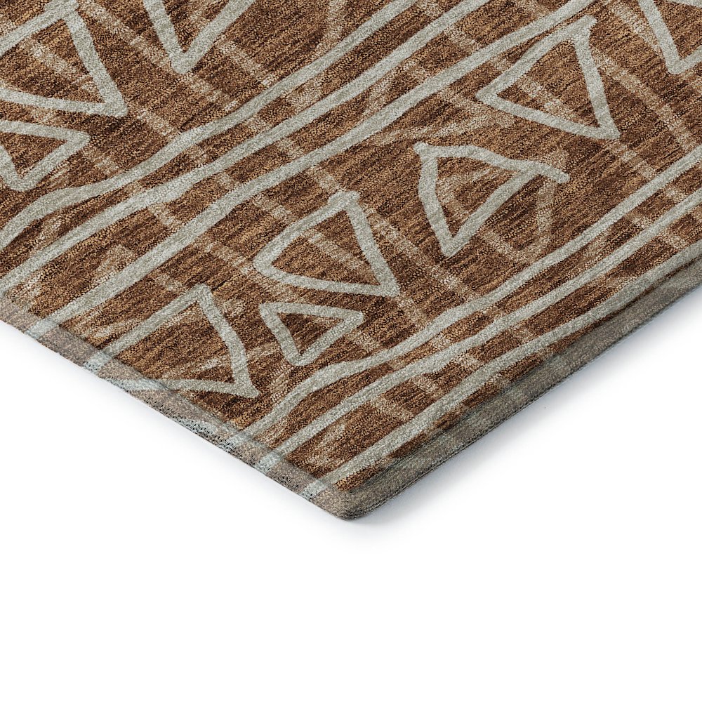 Premium Machine Washable Mayfield AMF730 Terracotta 8' x 10' Rug. Picture 3