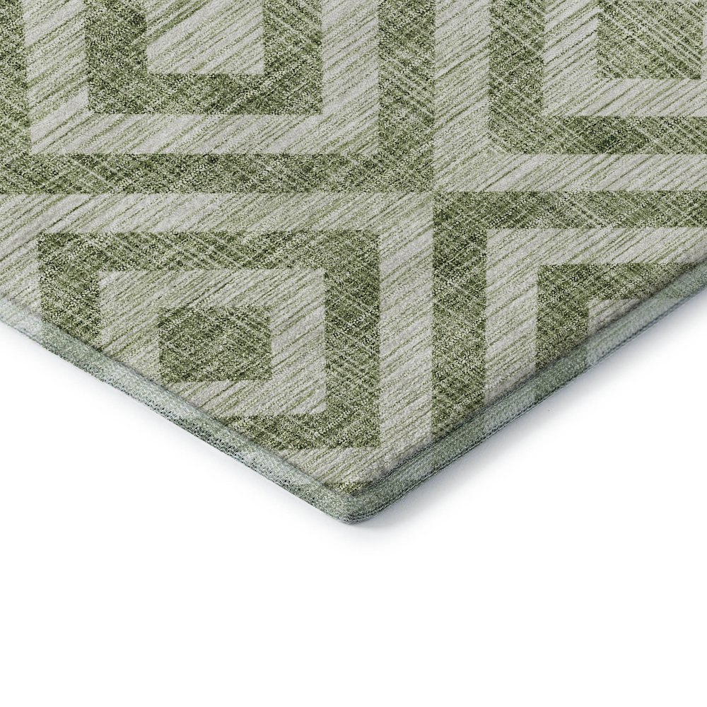 Premium Machine Washable Mayfield AMF733 Green 8' x 10' Rug. Picture 3