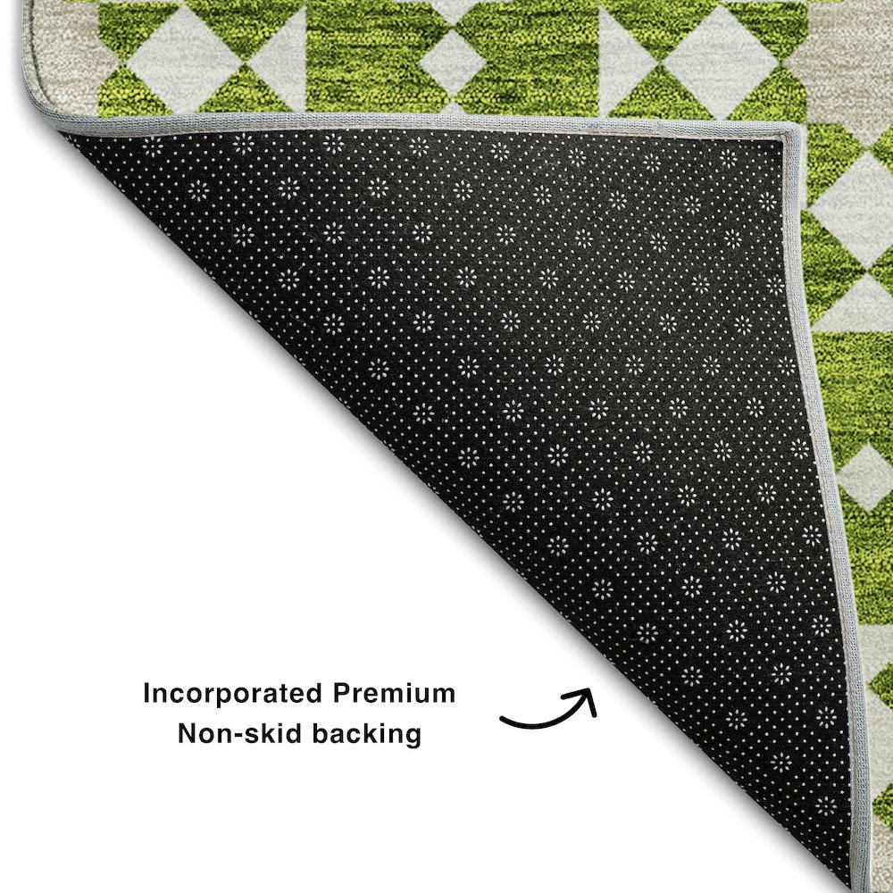 Premium Machine Washable Mayfield AMF734 Lime 8' x 10' Rug. Picture 2