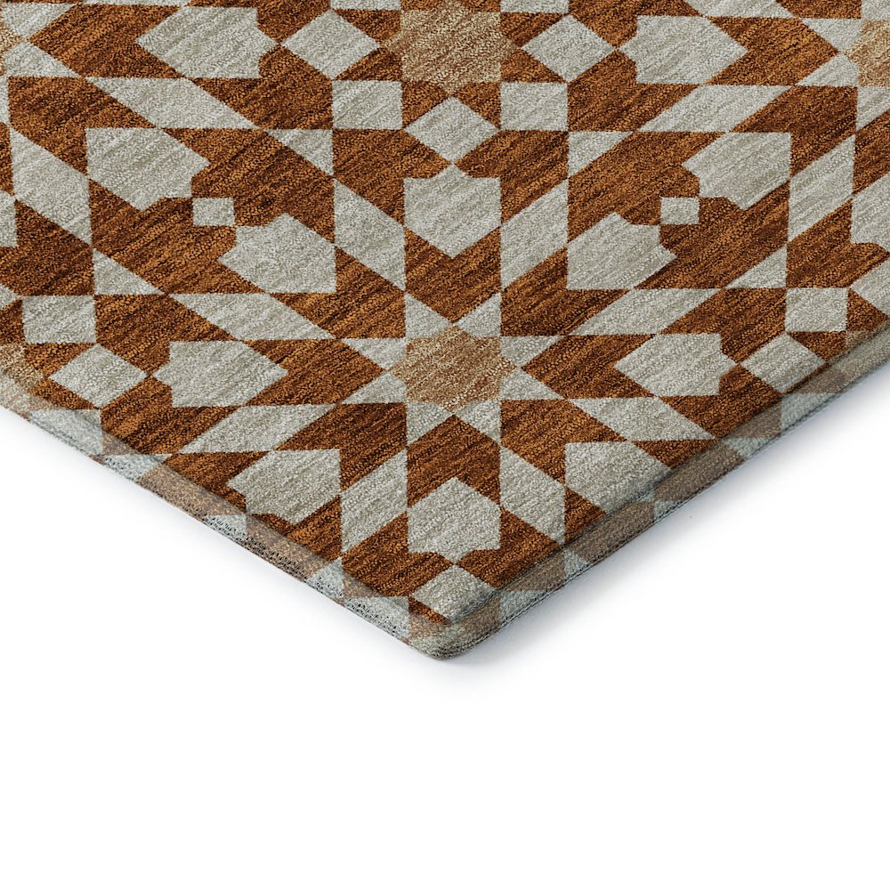 Premium Machine Washable Mayfield AMF734 Paprika 8' x 10' Rug. Picture 3