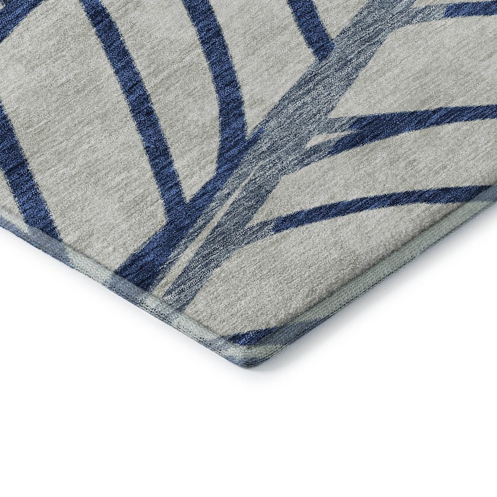 Premium Machine Washable Mayfield AMF741 Navy 8' x 10' Rug. Picture 3