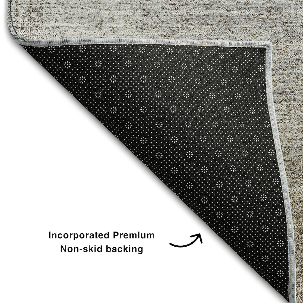 Premium Machine Washable Mayfield AMF742 Silver 8' x 10' Rug. Picture 2