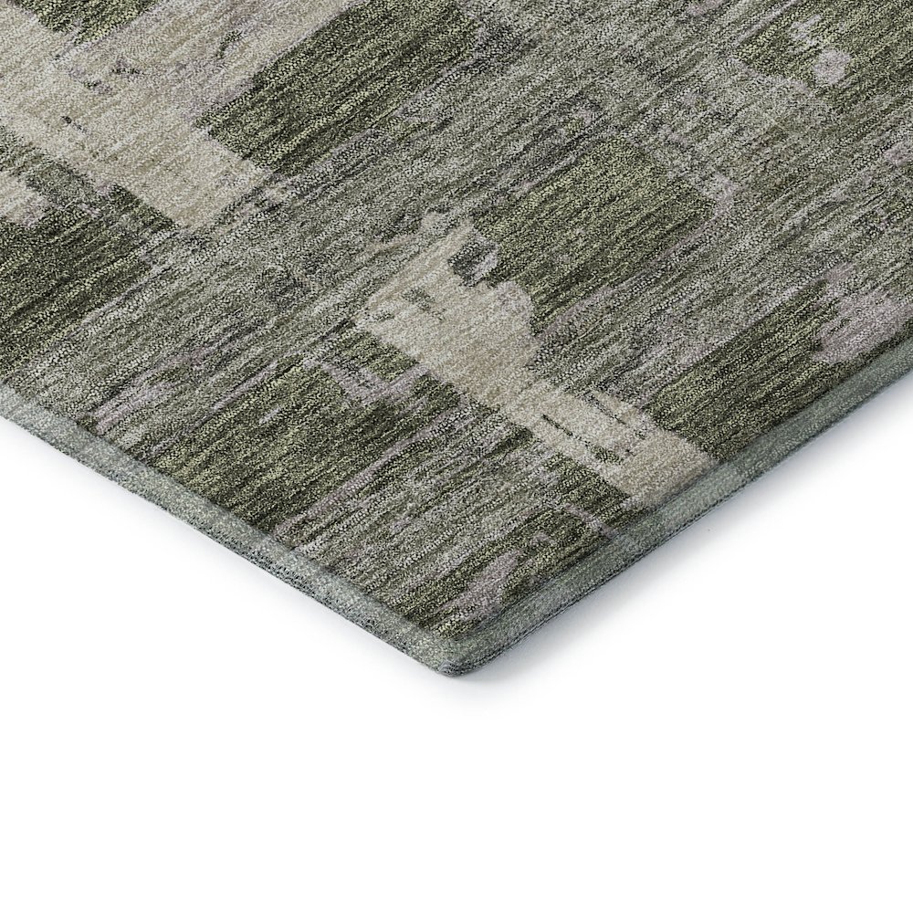 Premium Machine Washable Mayfield AMF745 Olive 8' x 10' Rug. Picture 3