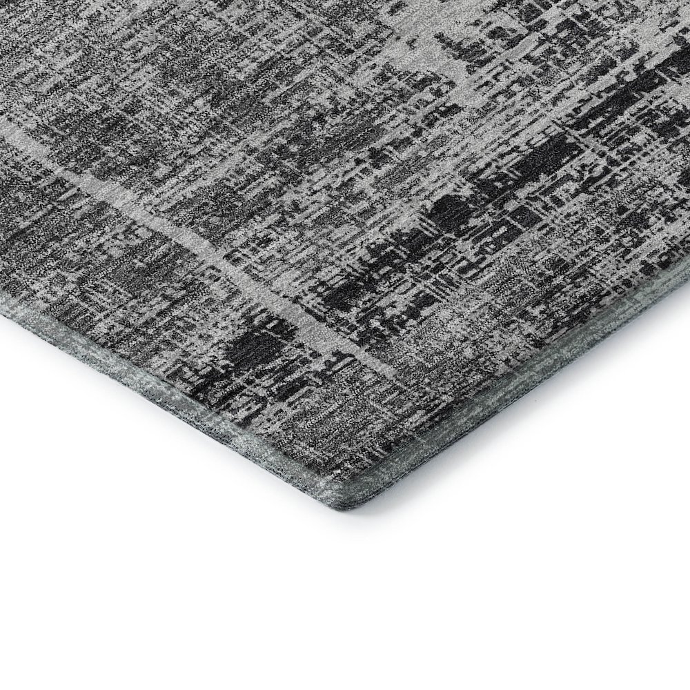 Premium Machine Washable Mayfield AMF747 Black 8' x 10' Rug. Picture 3
