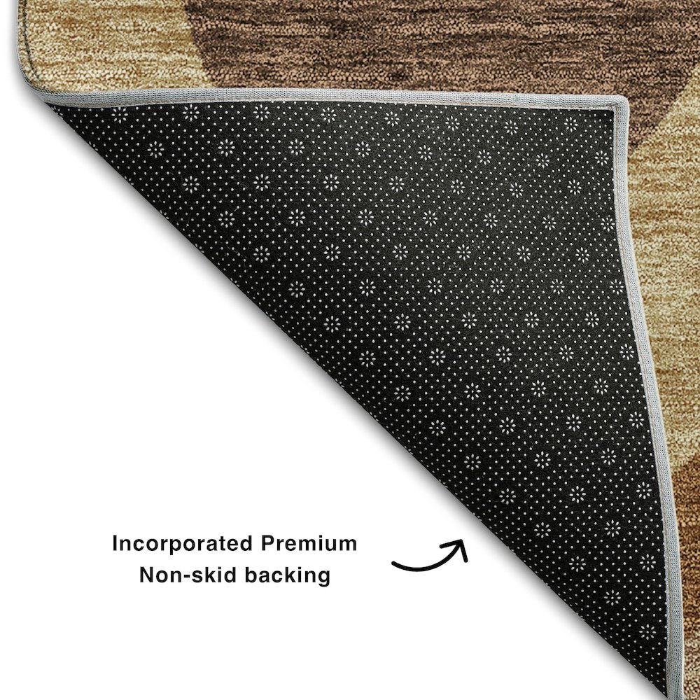 Premium Machine Washable Mayfield AMF749 Copper 8' x 10' Rug. Picture 2
