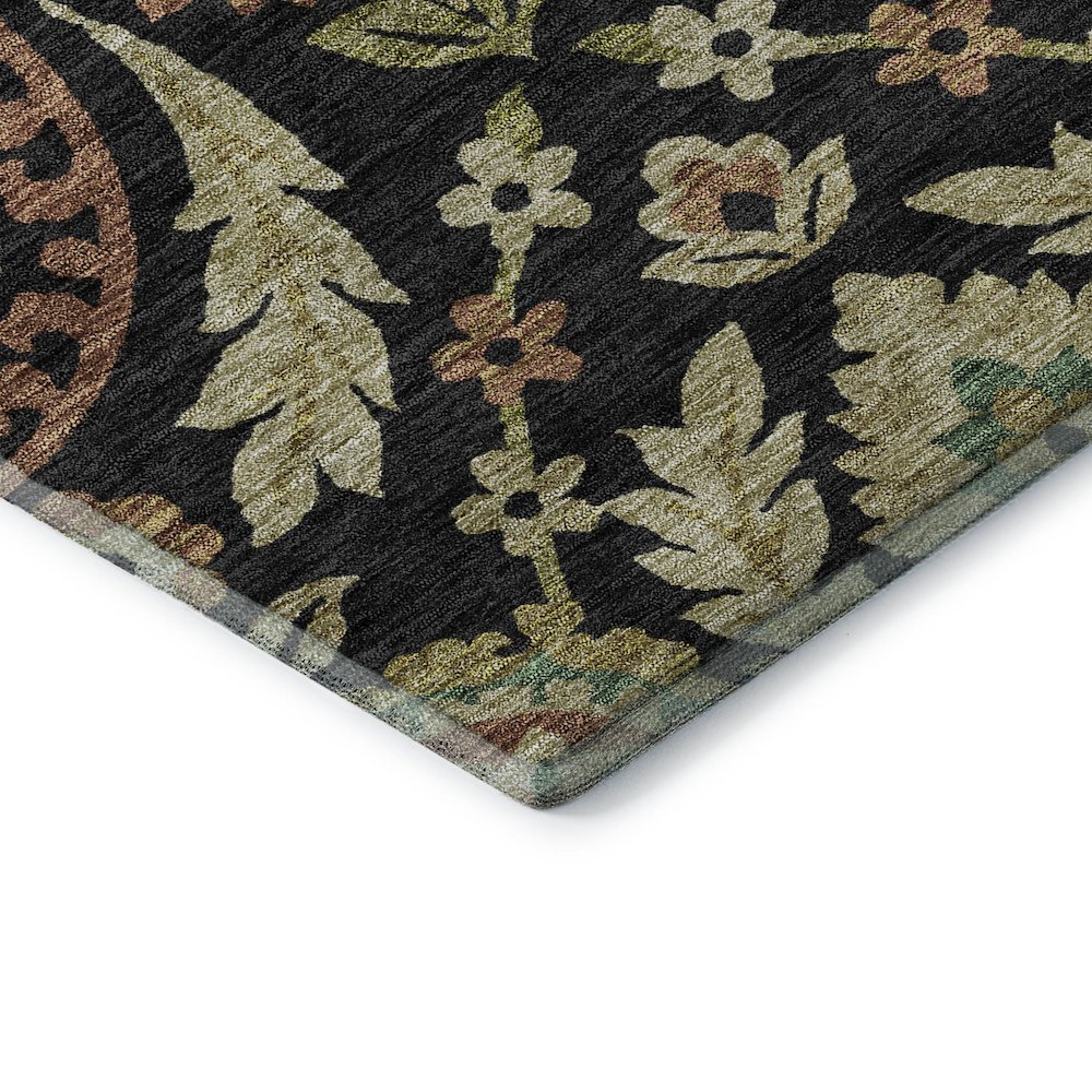 Premium Machine Washable Mayfield AMF751 Black 8' x 10' Rug. Picture 3