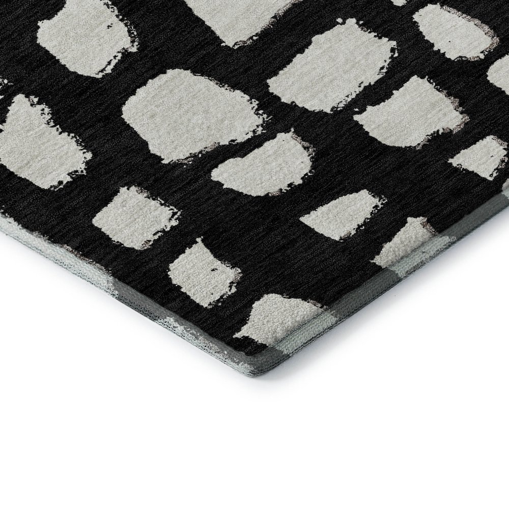 Premium Machine Washable Mayfield AMF754 Black 8' x 10' Rug. Picture 3