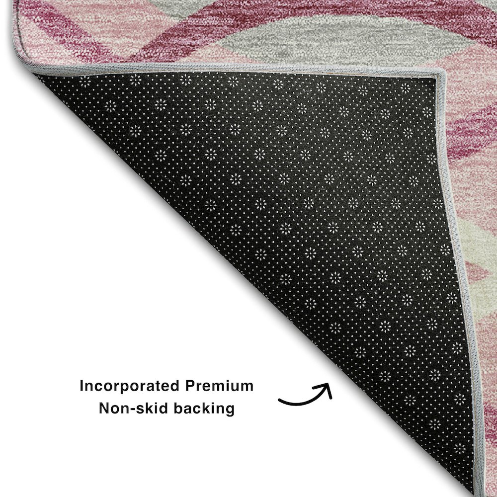 Premium Machine Washable Mayfield AMF757 Pink 8' x 10' Rug. Picture 2