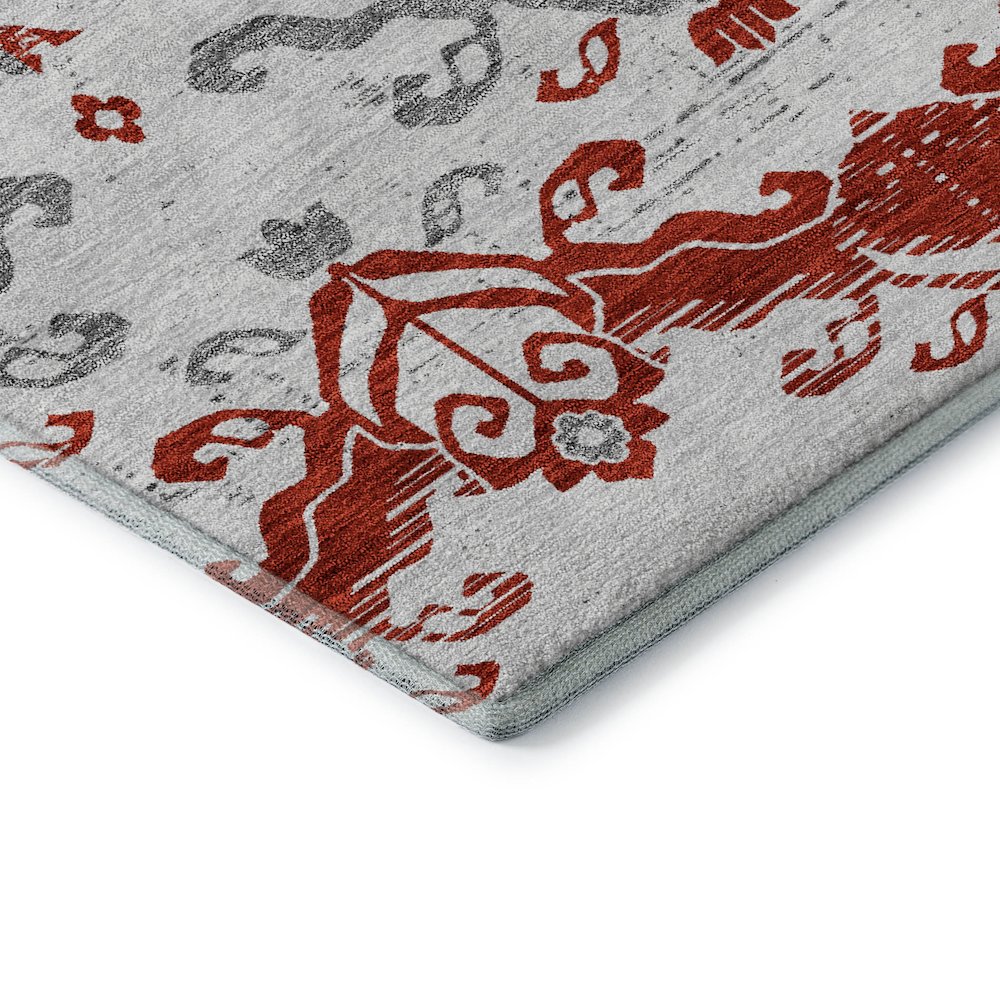 Premium Machine Washable Mayfield AMF759 Red 8' x 10' Rug. Picture 3