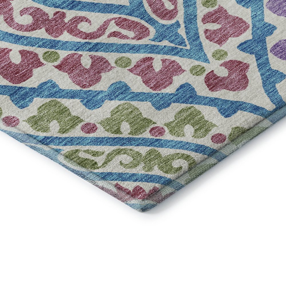 Premium Machine Washable Mayfield AMF761 White 8' x 10' Rug. Picture 3