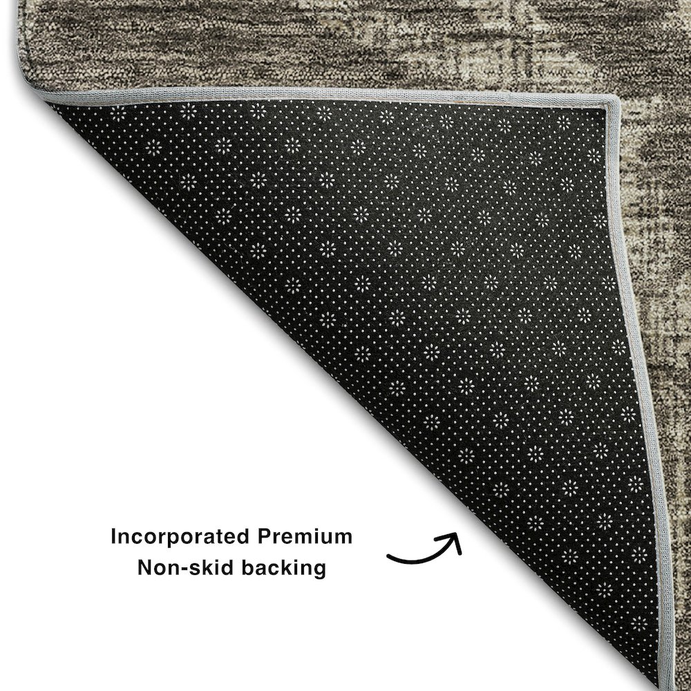 Premium Machine Washable Mayfield AMF762 Brown 8' x 10' Rug. Picture 2