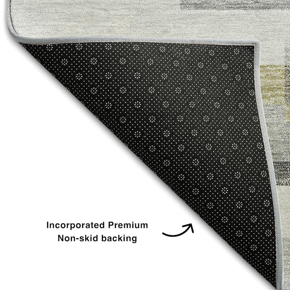 Premium Machine Washable Mayfield AMF766 Gray 8' x 10' Rug. Picture 2