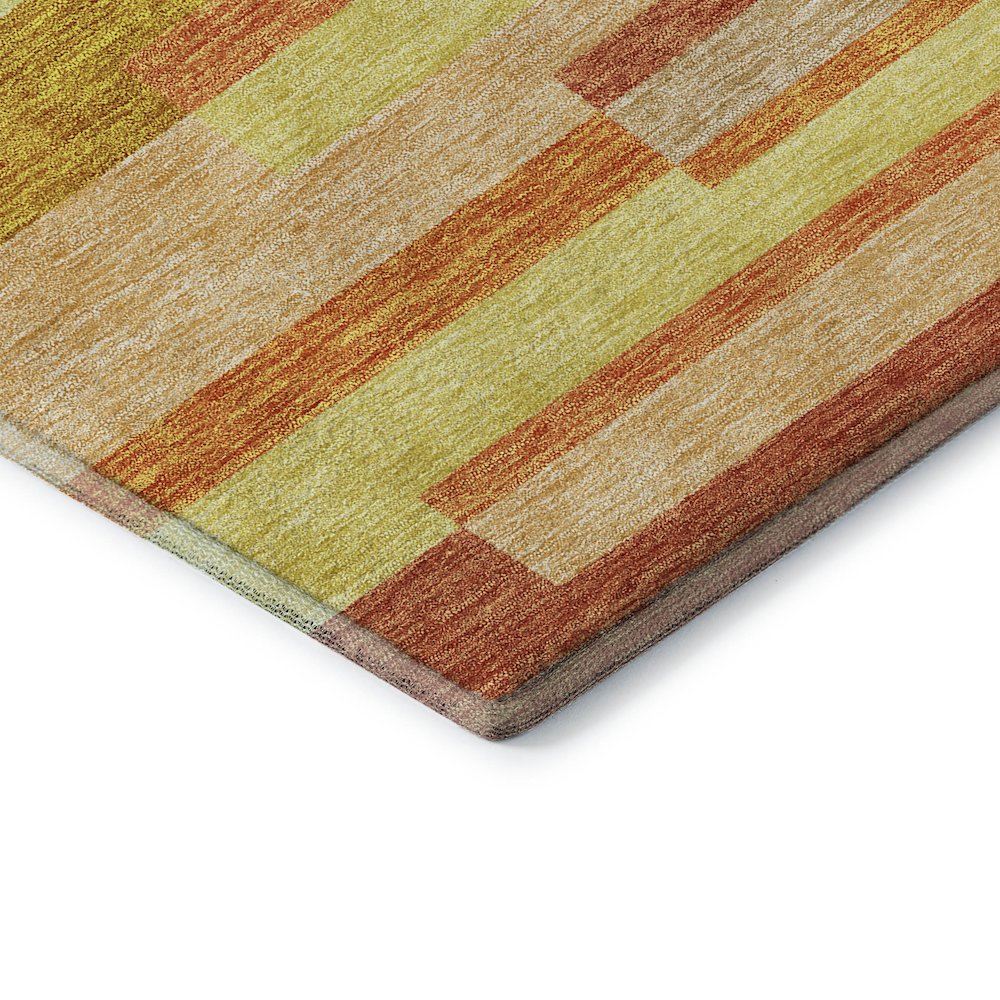 Premium Machine Washable Mayfield AMF766 Orange 8' x 10' Rug. Picture 3