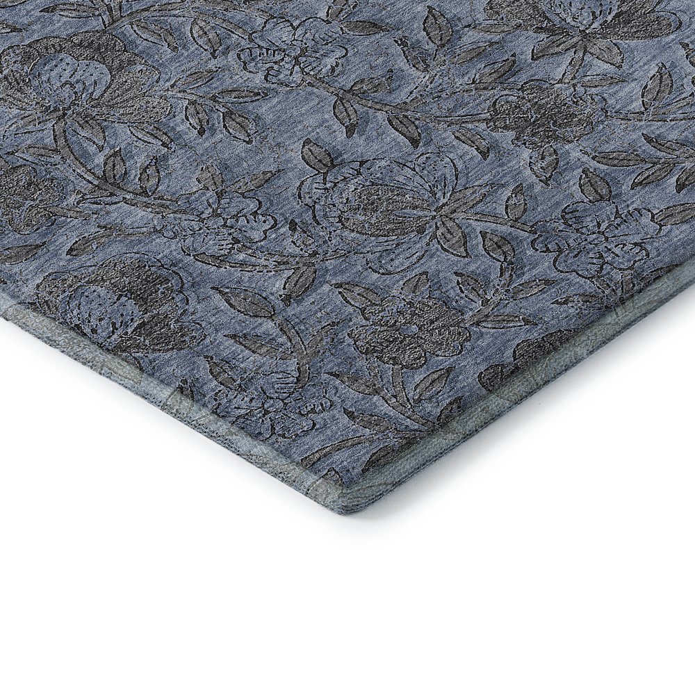 Premium Machine Washable Mayfield AMF771 Blue 8' x 10' Rug. Picture 3