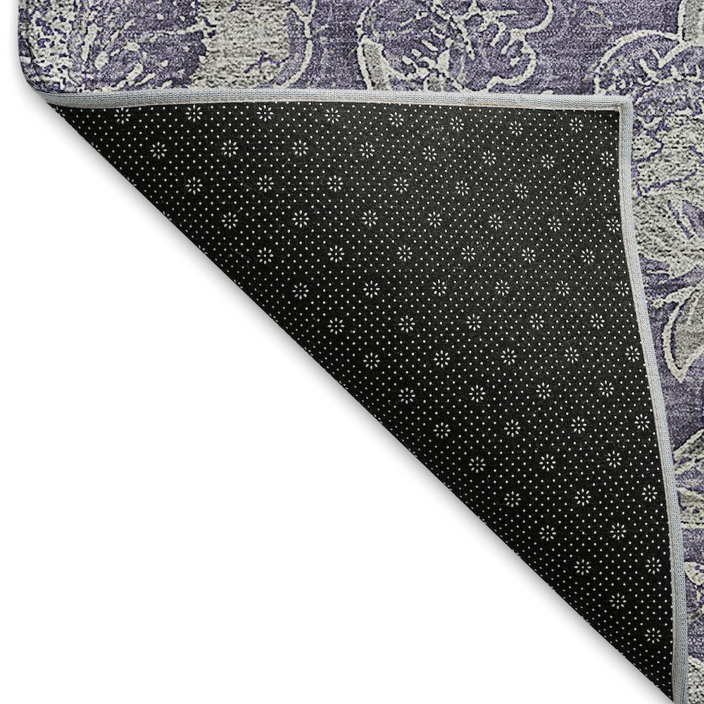 Premium Machine Washable Mayfield AMF771 Eggplant 8' x 10' Rug. Picture 2