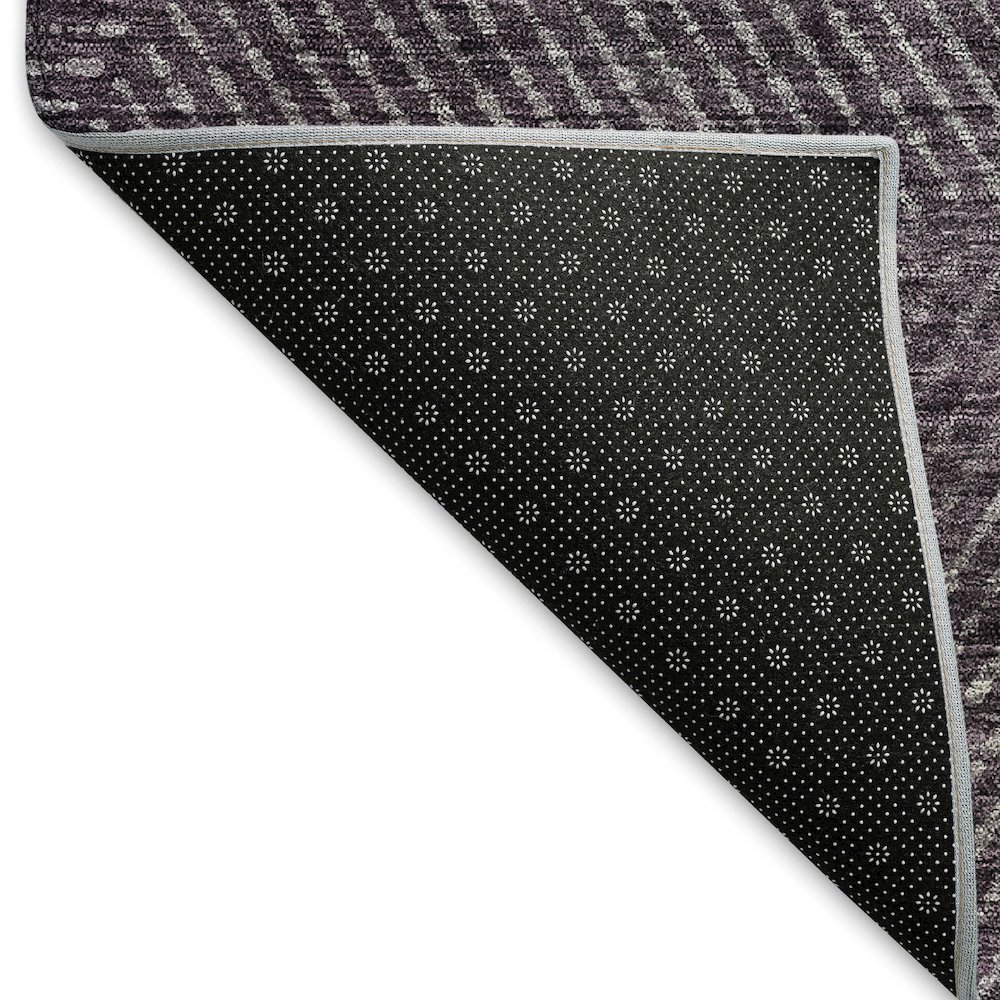 Premium Machine Washable Mayfield AMF777 Eggplant 8' x 10' Rug. Picture 2