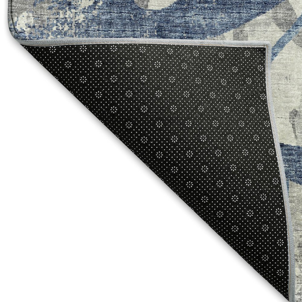 Premium Machine Washable Mayfield  Blue 8' x 10' Rug. Picture 2