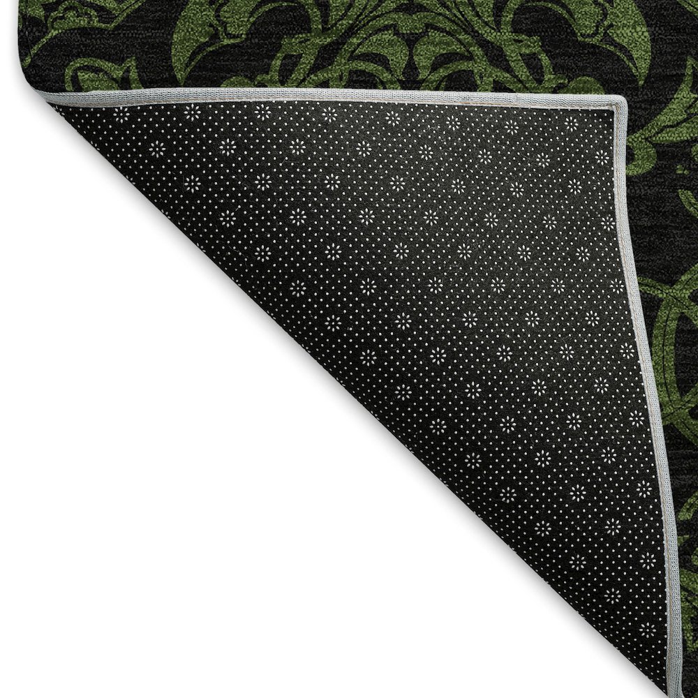 Premium Machine Washable Mayfield AMF785 Olive 8' x 10' Rug. Picture 2