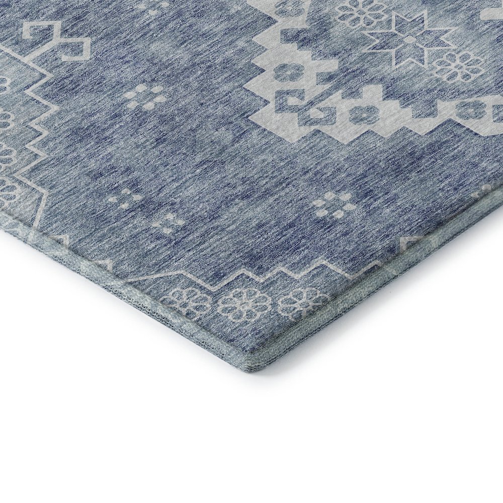Premium Machine Washable Mayfield AMF847 Blue 8' x 10' Rug. Picture 3