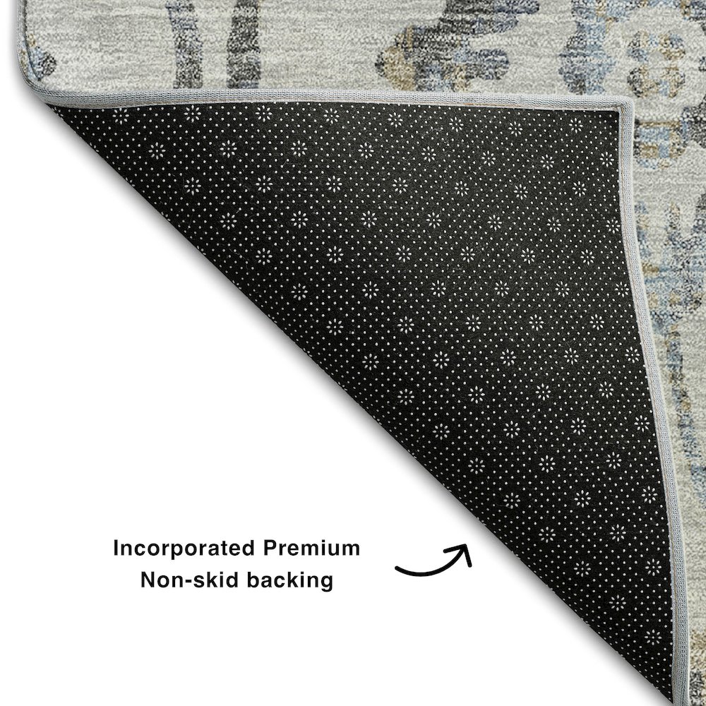 Premium Machine Washable Mayfield AMF868 Gray 8' x 10' Rug. Picture 2