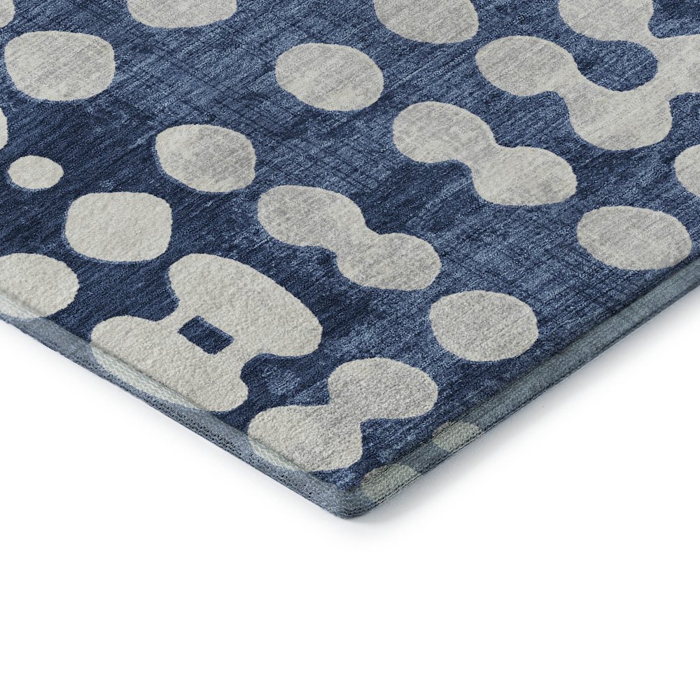 Premium Machine Washable Mayfield AMF869 Navy 8' x 10' Rug. Picture 3