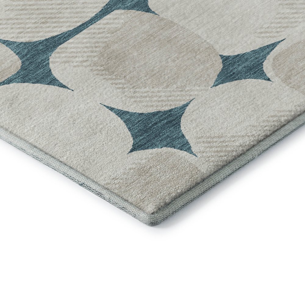 Premium Machine Washable Mayfield AMF870 Teal 8' x 10' Rug. Picture 3