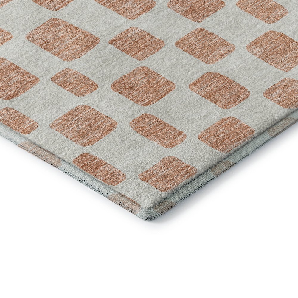 Premium Machine Washable Mayfield AMF871 Peach 8' x 10' Rug. Picture 3