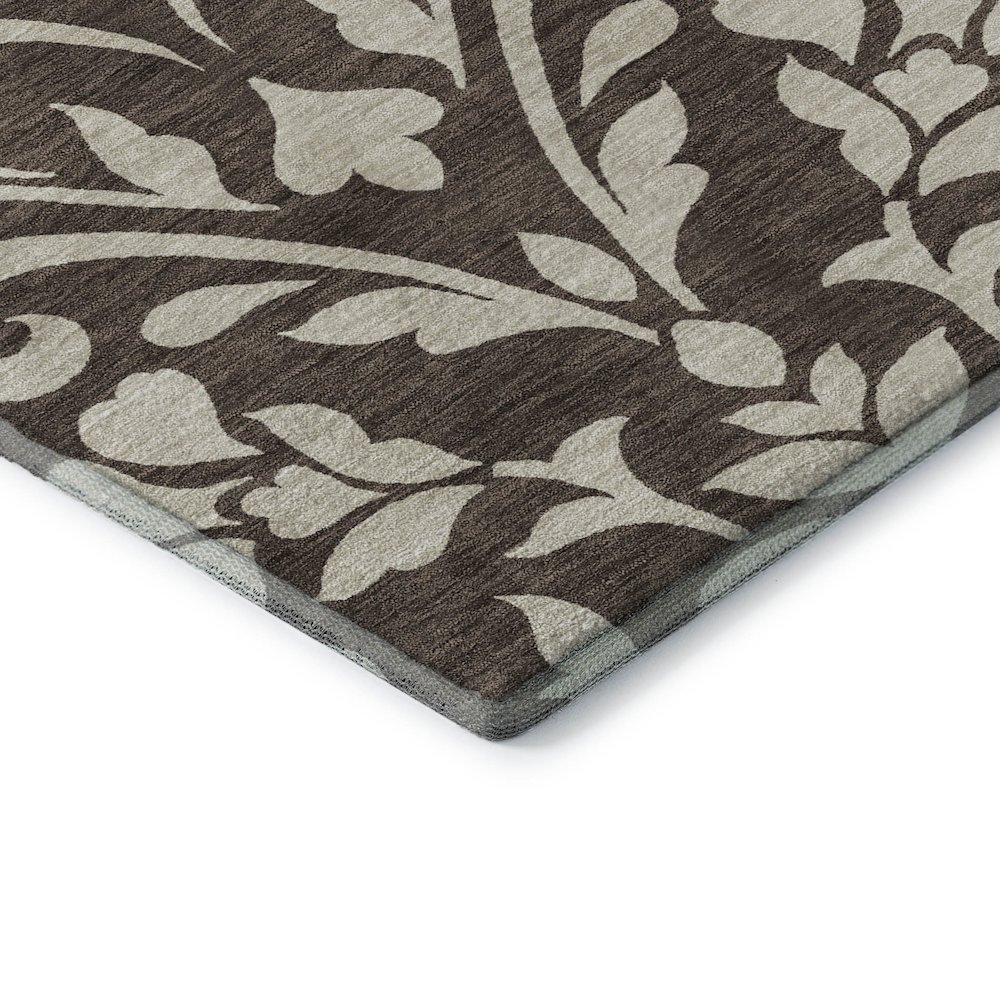 Premium Machine Washable Mayfield AMF875 Chocolate 8' x 10' Rug. Picture 3