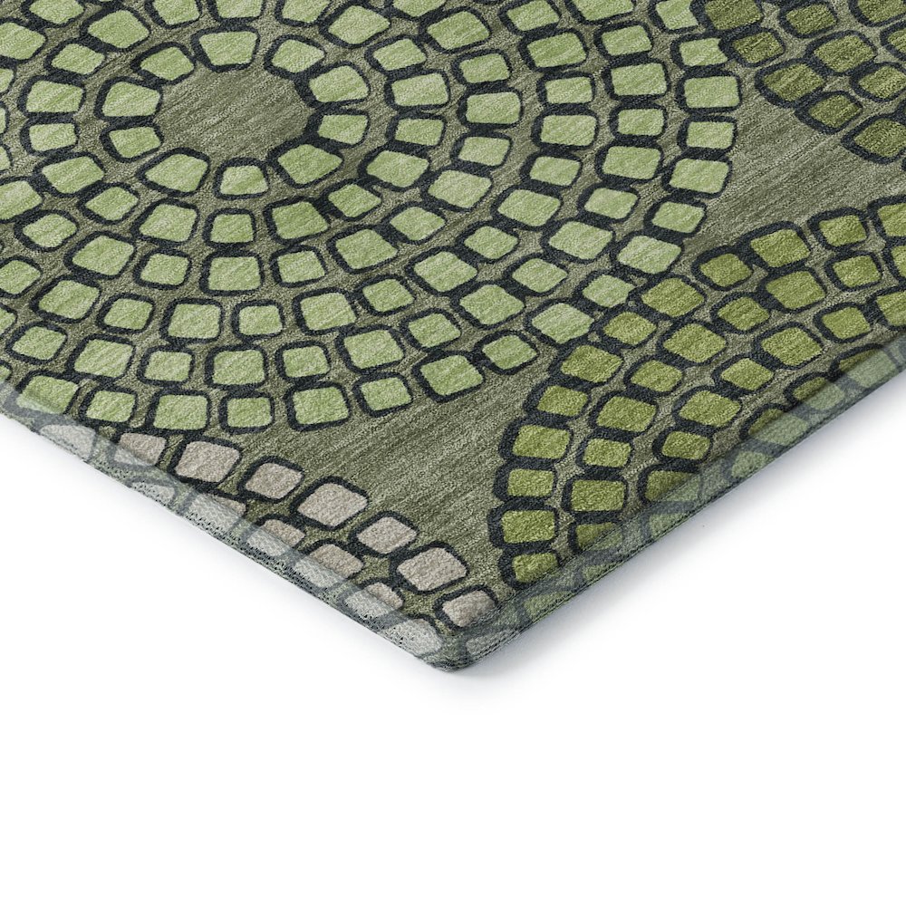 Premium Machine Washable Mayfield AMF882 Olive 8' x 10' Rug. Picture 3