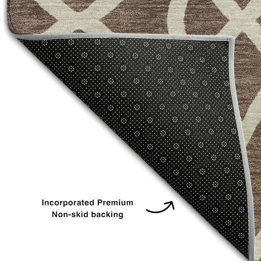 Premium Machine Washable Mayfield AMF884 Chocolate 8' x 10' Rug. Picture 2