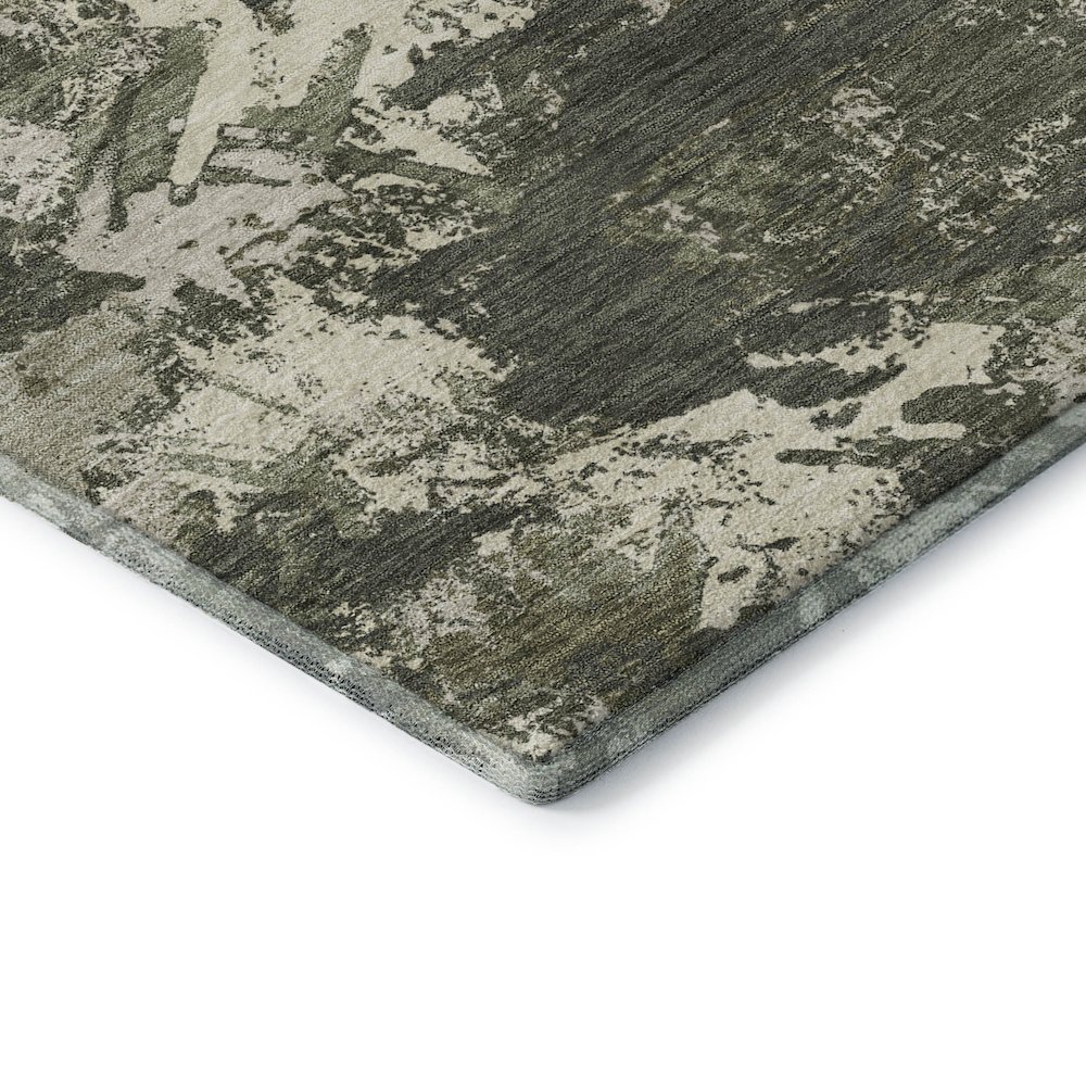 Premium Machine Washable Mayfield AMF885 Olive 8' x 10' Rug. Picture 3