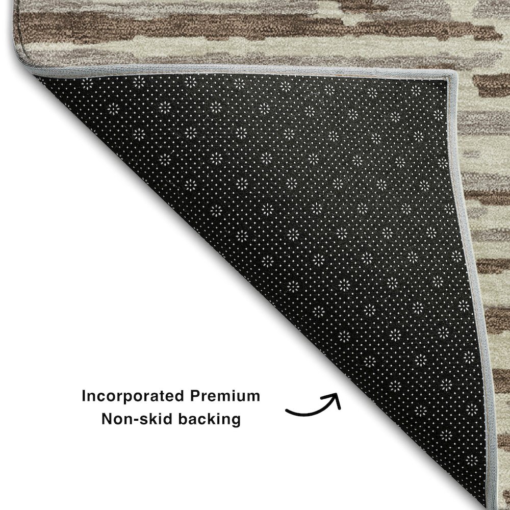 Premium Machine Washable Mayfield AMF888 Brown 8' x 10' Rug. Picture 2