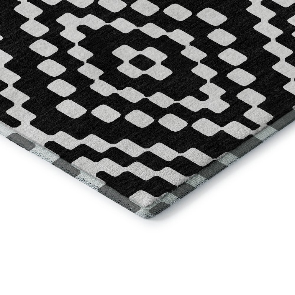 Premium Machine Washable Mayfield AMF891 Black 8' x 10' Rug. Picture 3