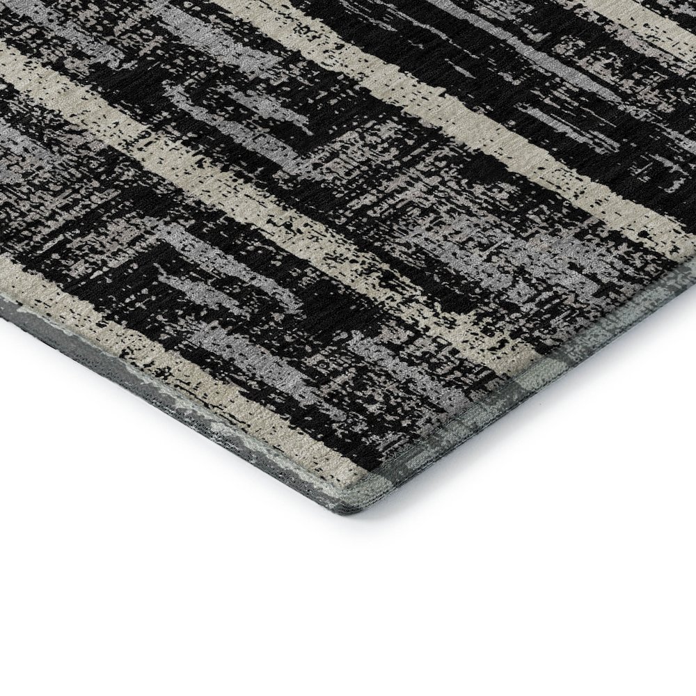 Premium Machine Washable Mayfield AMF892 Black 8' x 10' Rug. Picture 3
