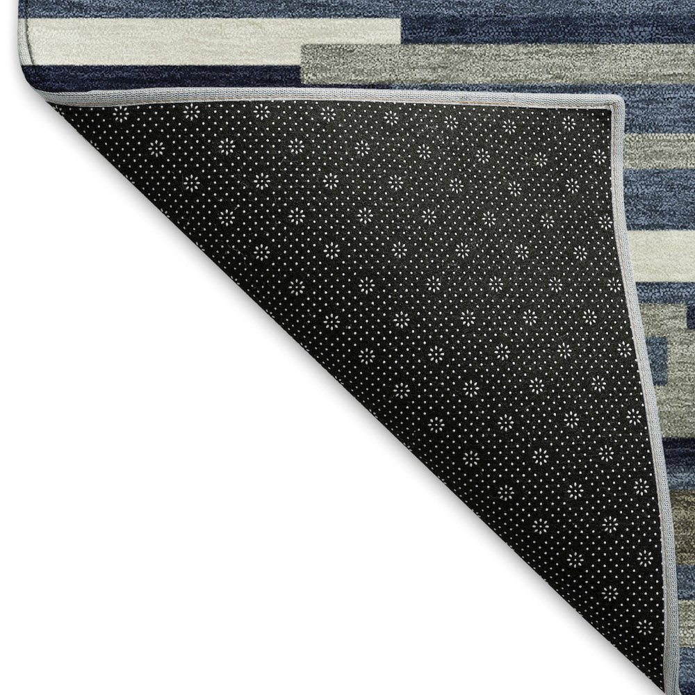 Premium Machine Washable Mayfield AMF894 Navy 8' x 10' Rug. Picture 2