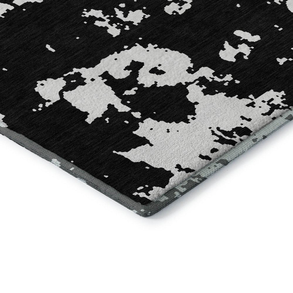 Premium Machine Washable Mayfield AMF897 Black 8' x 10' Rug. Picture 3