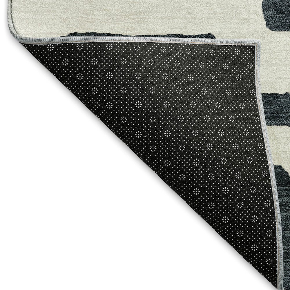 Premium Machine Washable Mayfield AMF903 Black 8' x 10' Rug. Picture 2