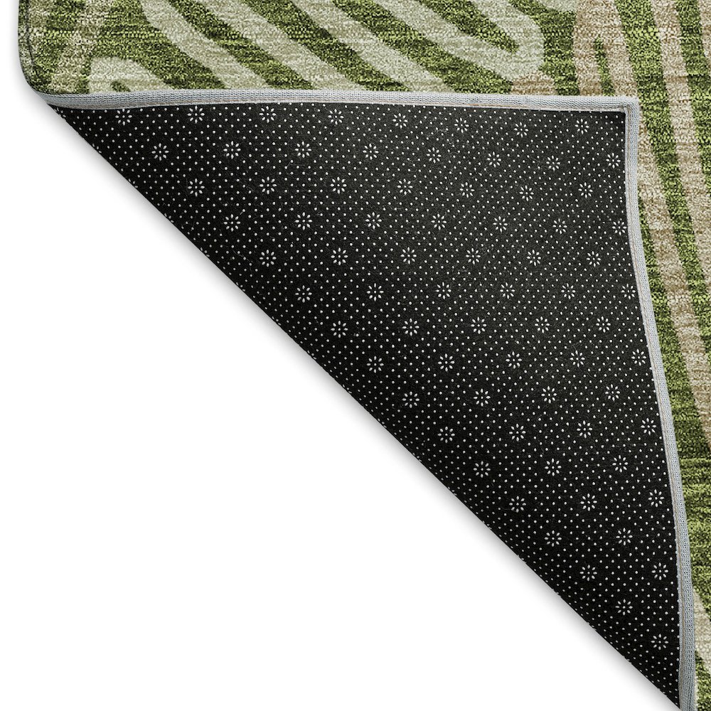 Premium Machine Washable Mayfield AMF904 Olive 8' x 10' Rug. Picture 2
