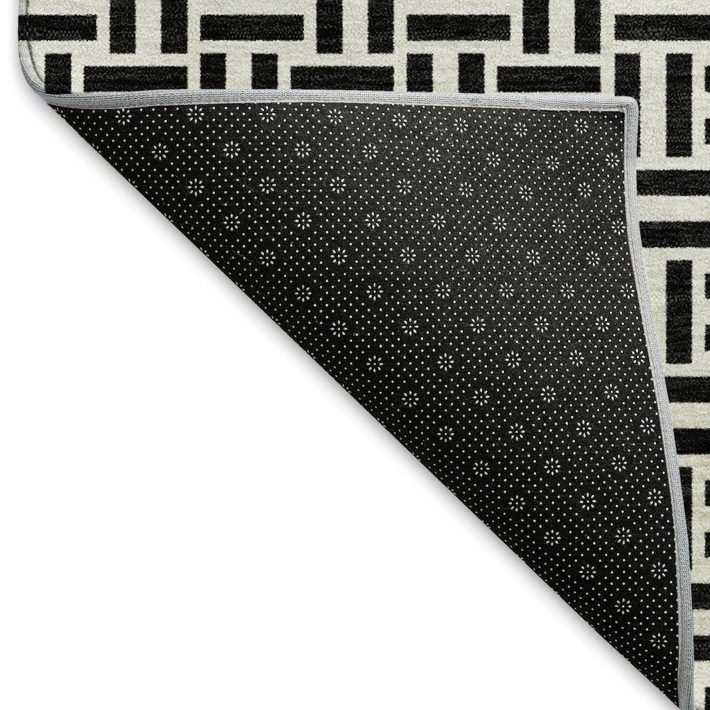 Premium Machine Washable Mayfield AMF911 Black 8' x 10' Rug. Picture 2