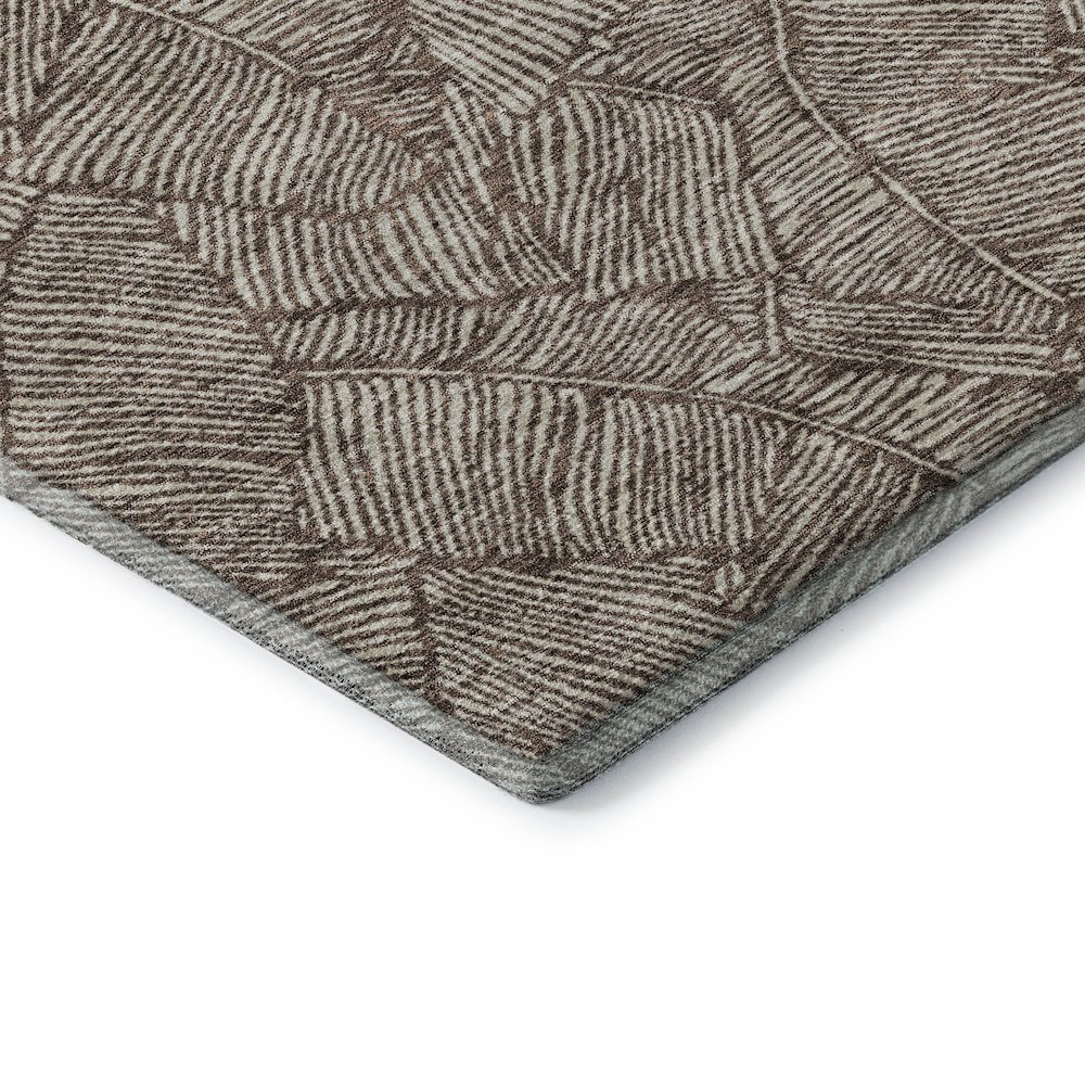 Premium Machine Washable Mayfield AMF913 Brown 8' x 10' Rug. Picture 3