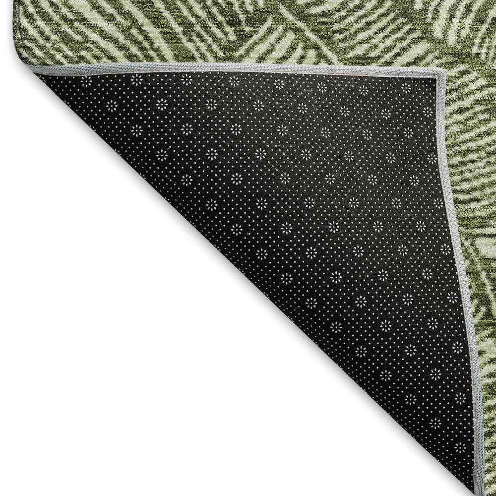 Premium Machine Washable Mayfield AMF913 Olive 8' x 10' Rug. Picture 2