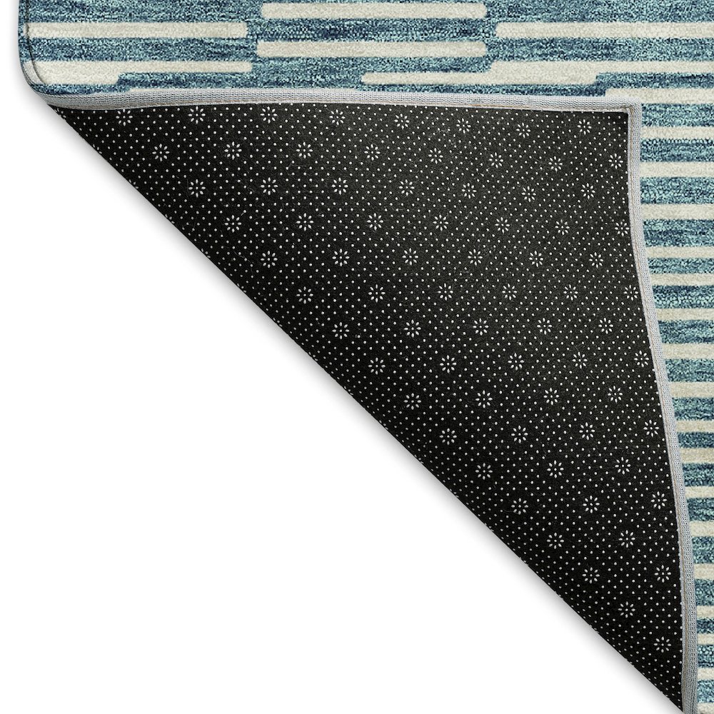 Premium Machine Washable Mayfield AMF918 Teal 8' x 10' Rug. Picture 2